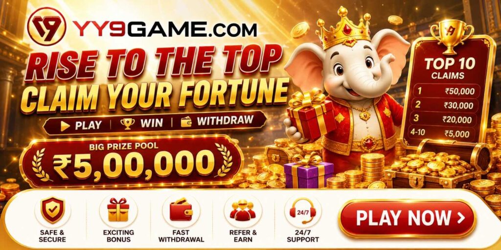 Y9Game.com promotional banner with bonus rewards, secure login